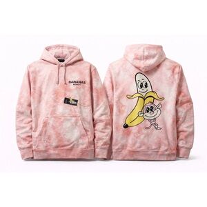 Bananas Monkey Tie Die Hoodie Size Large